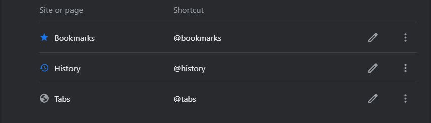 Search engine shortcut